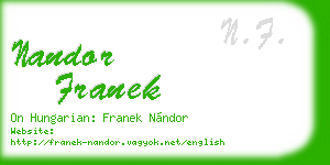 nandor franek business card