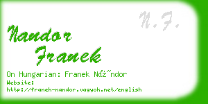 nandor franek business card